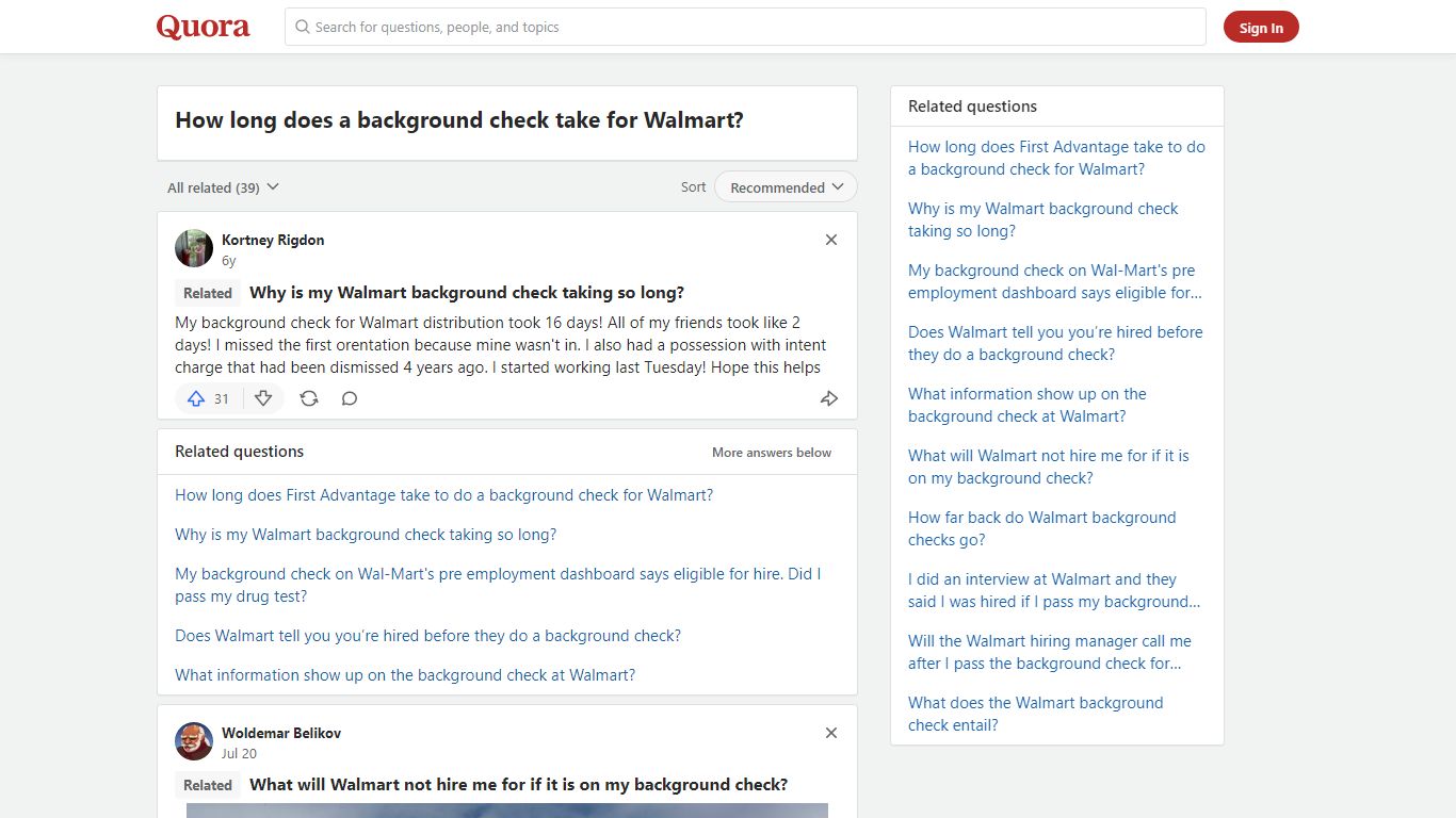 How long does a background check take for Walmart? - Quora